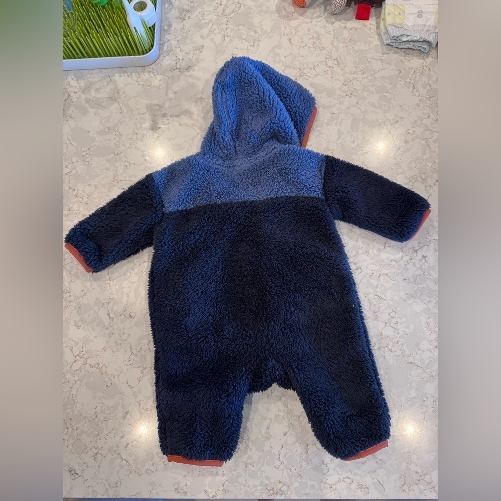 Old Navy 3-6 month Cozy Blue and Navy Kids One Piece - Picture 8 of 8